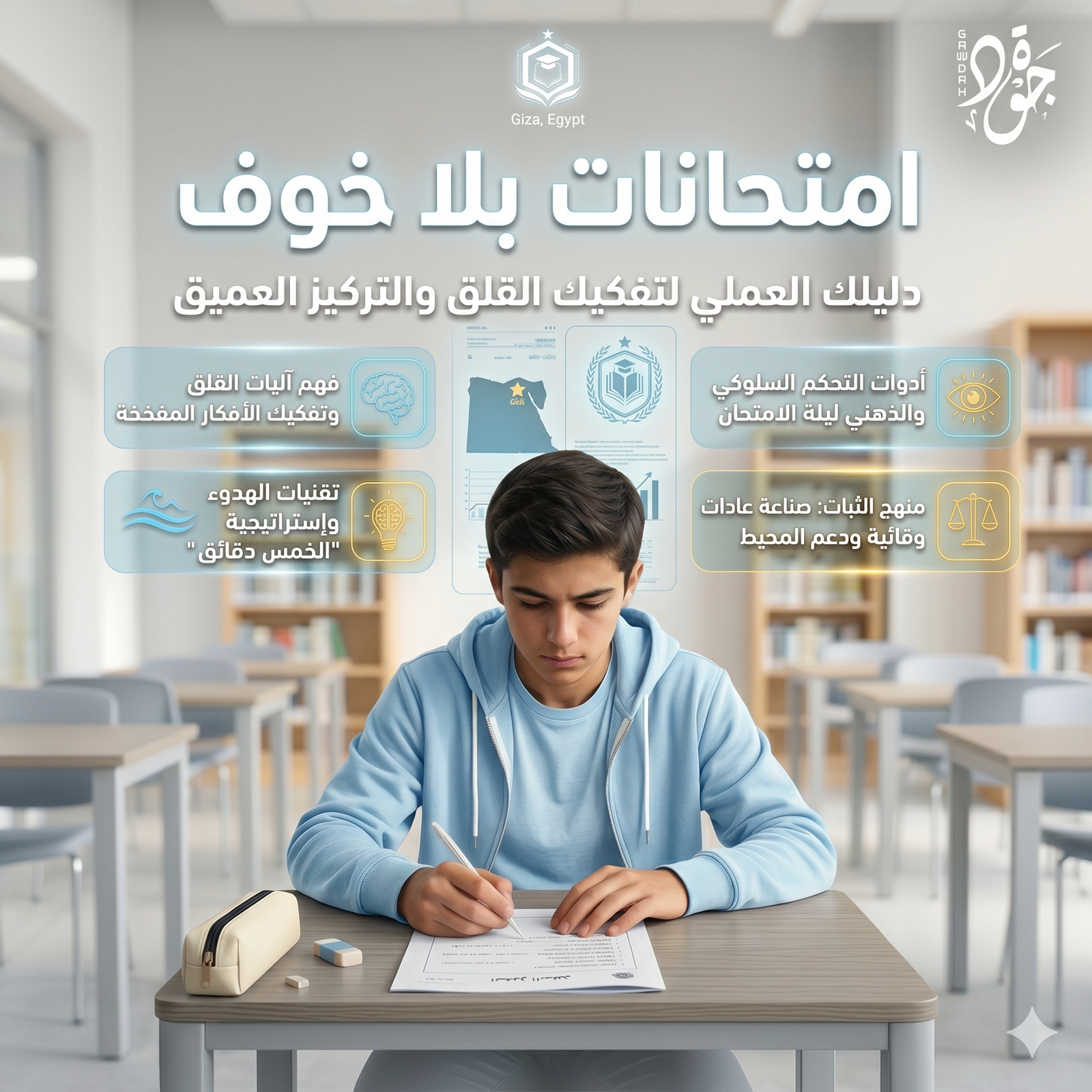 امتحانات بلا خوف: دليلك العملي لتفكيك القلق والتركيز العميق